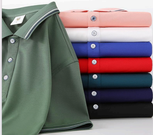 Textured Contrast-Trim Polo Shirt — JSK-PO-TS926