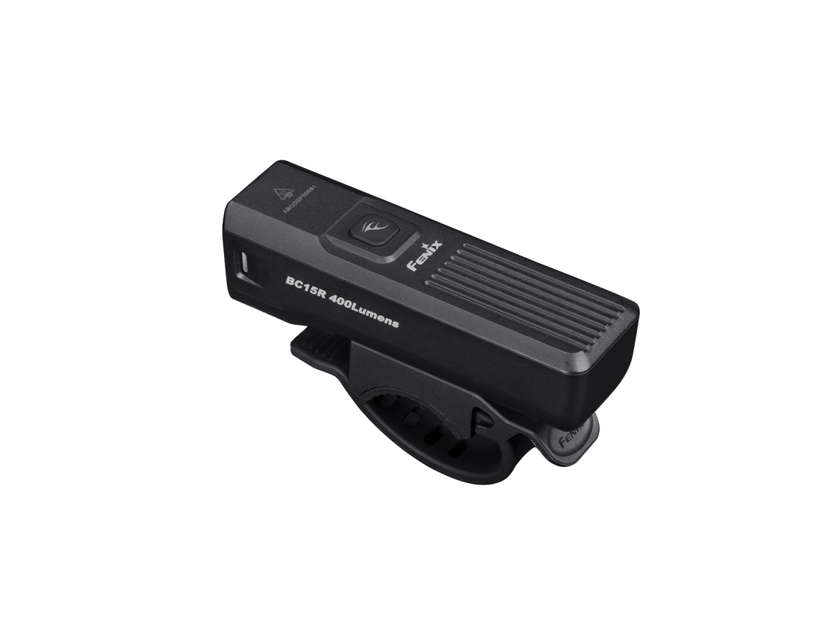 Fenix BC15R black light and mount, angled top view
