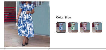 Women's Floral Midi Dress - Style 019 product preview — JSK-WDR-019