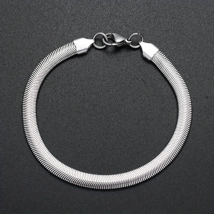 6mm Stainless Steel Snake Chain Bracelet – Unisex