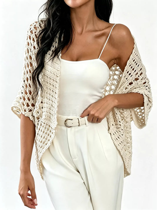 Open Front Crochet Cardigan product view