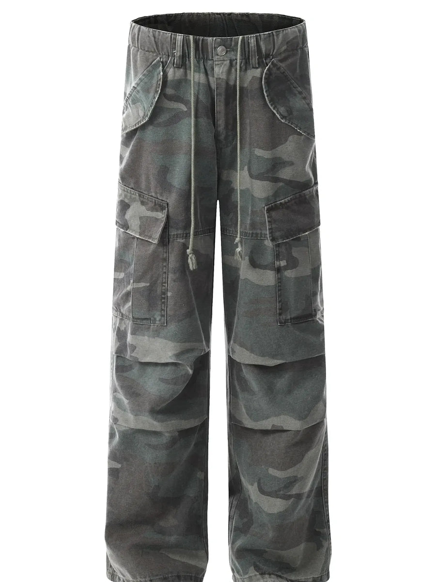 Men's Urban Camouflage Multi-Pocket Cargo Pants