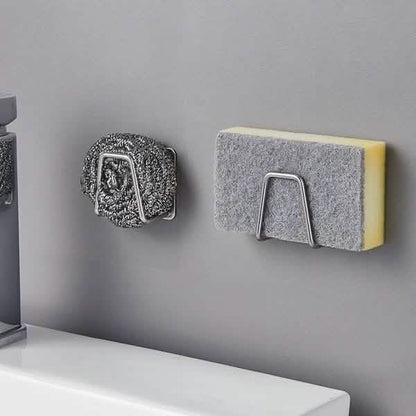Two mounted sponge holders with scrubber and sponge; cleaning items are not included.