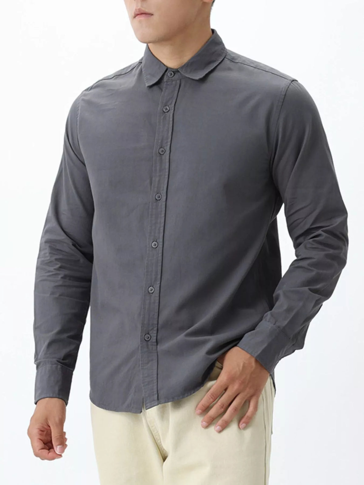 Men’s long-sleeve button-down shirt, alternate supplier view 11