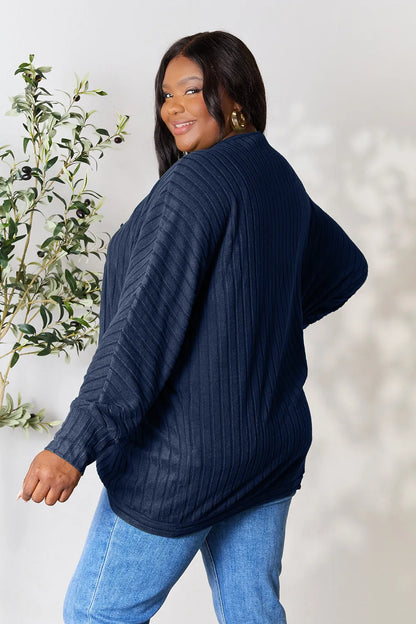 Ribbed open-front cocoon cardigan, product view 20.