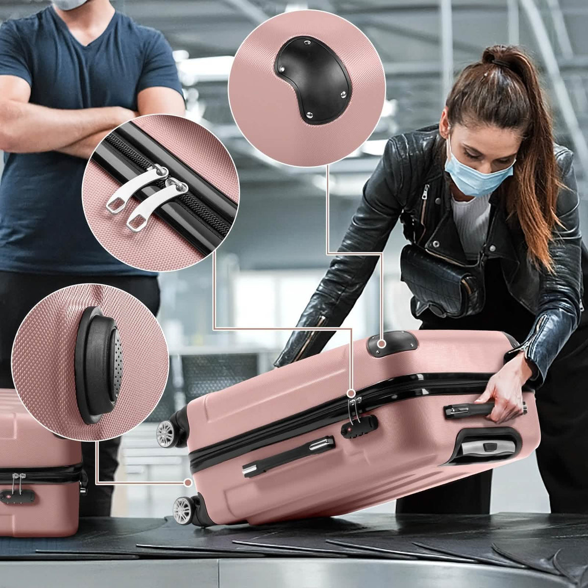 3-Piece Hard Shell Luggage Set – 20/24/28 Inch