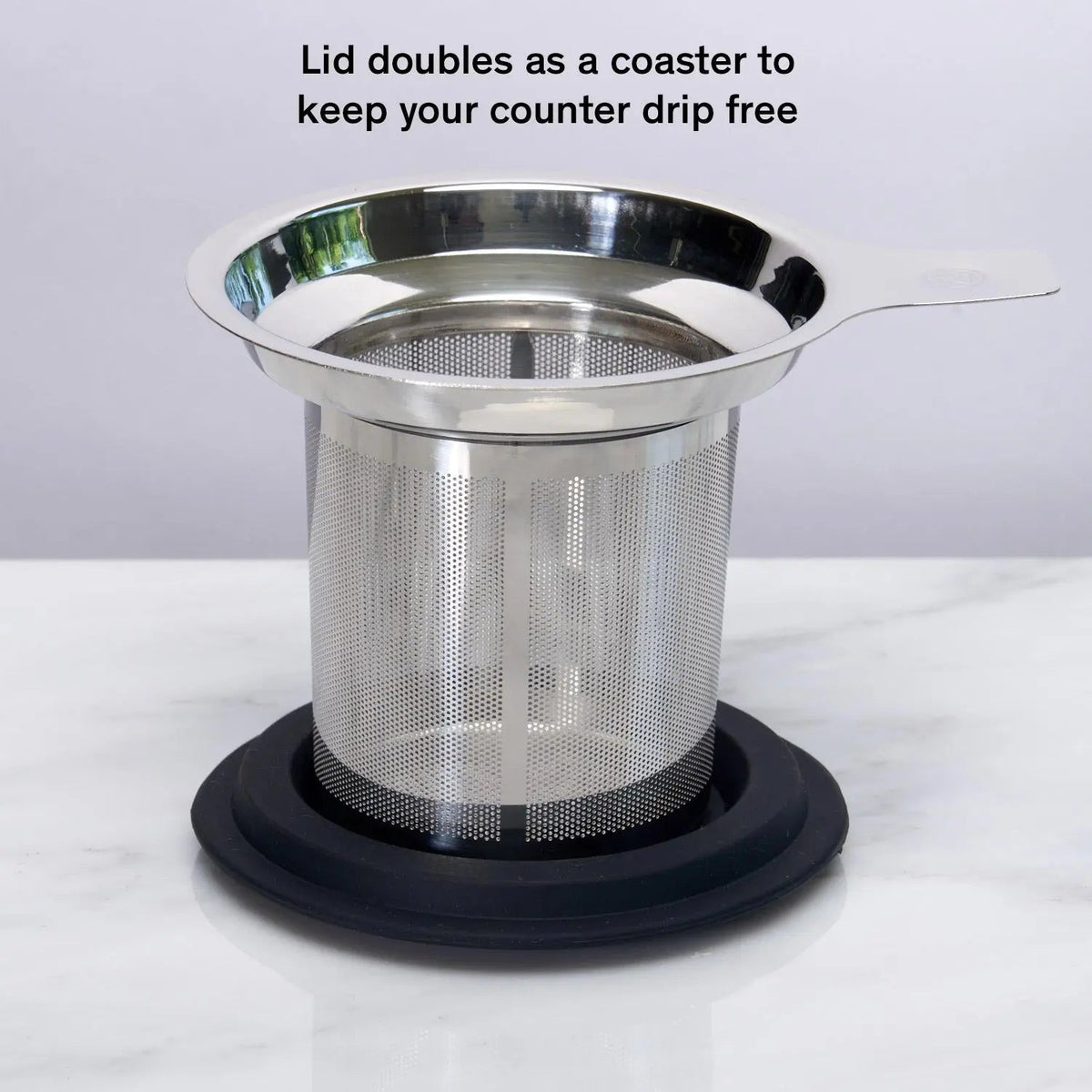 Stainless tea infuser and lid