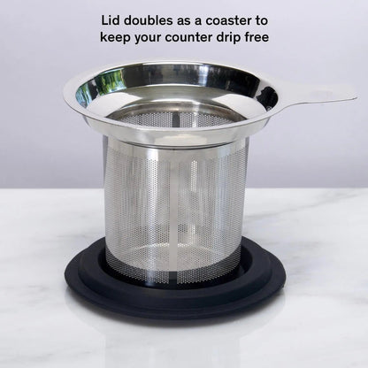 Stainless tea infuser and lid