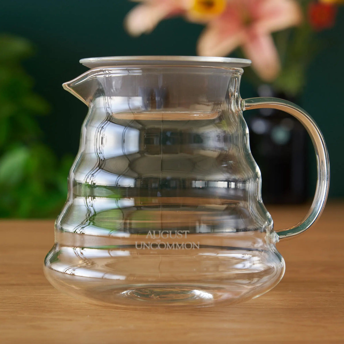 August Two Cup Glass Teapot, empty product view
