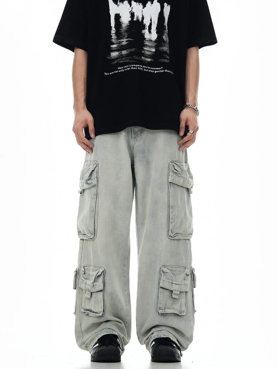 Men's Wash Multi-Pocket Cargo Pants