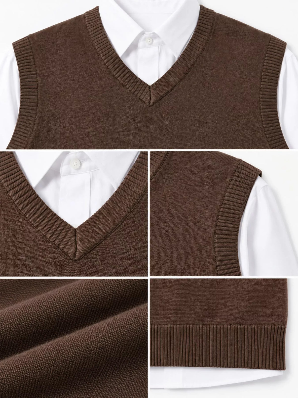 Men's V-neck sweater vest — product view 25; shirt and trousers not included