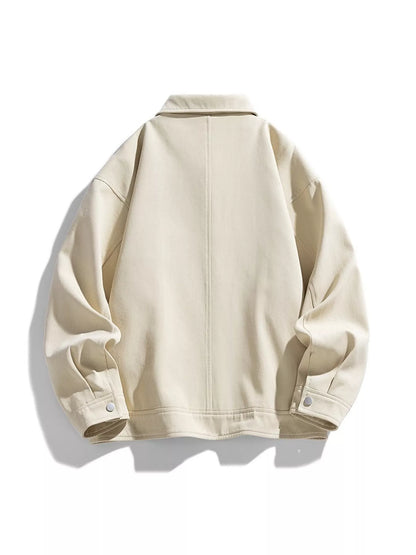 Apricot jacket shown on its own from the back, with a centre seam.