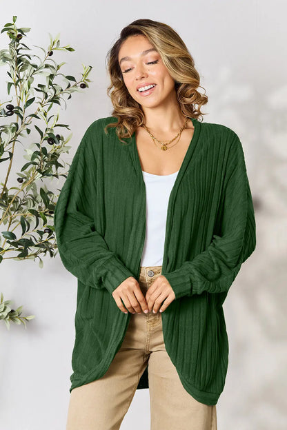 Ribbed open-front cocoon cardigan, product view 22.