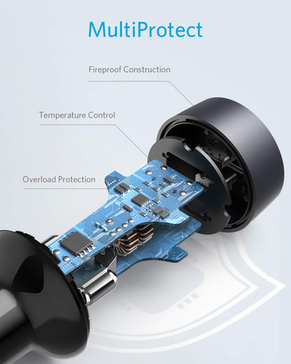 Anker manufacturer MultiProtect safety illustration and internal charger components