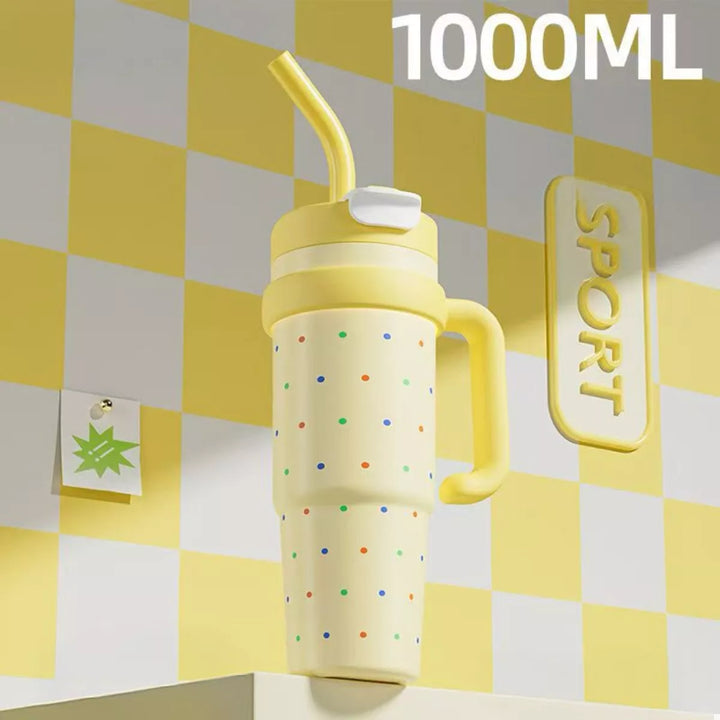 Large Capacity Water Bottle with Straw