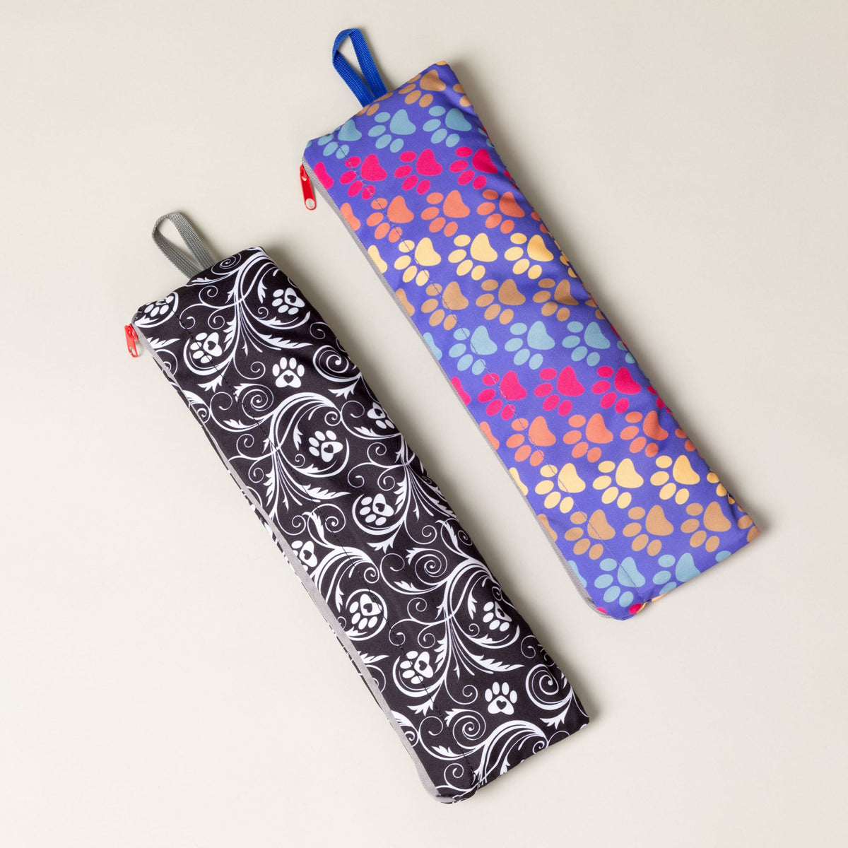 Both backpack designs shown folded for storage; one selected backpack per order.