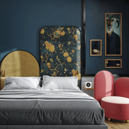 Bagby MINIMALIST clock beside a bed in a styled room