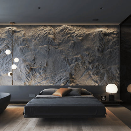 Bagby MINIMALIST clock in a dark bedroom setting