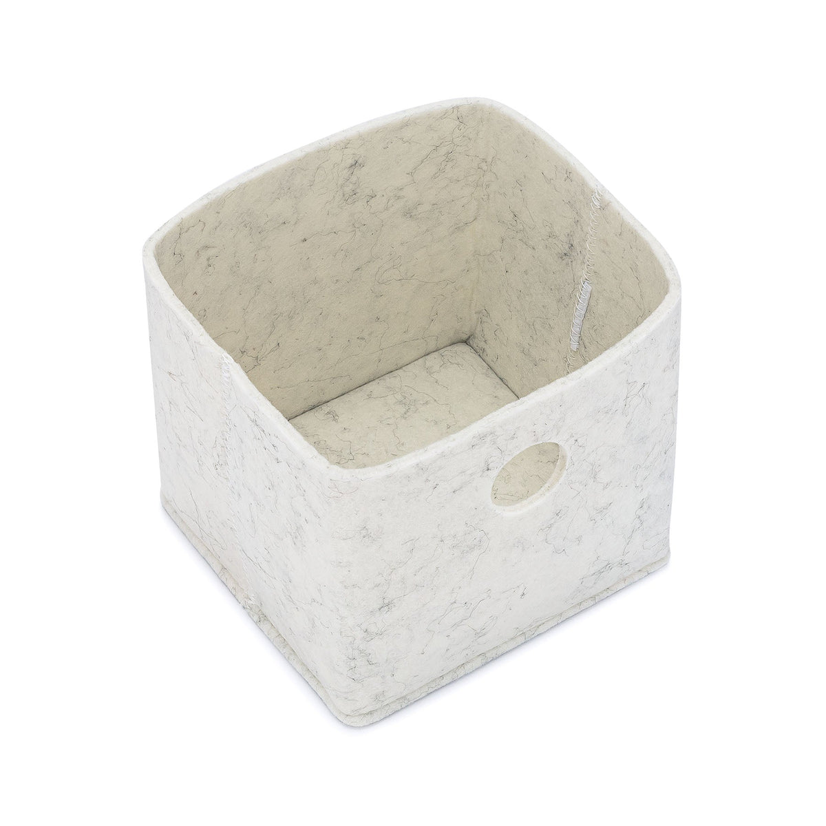 One empty small felt organizer; sold as part of the three-bin set.