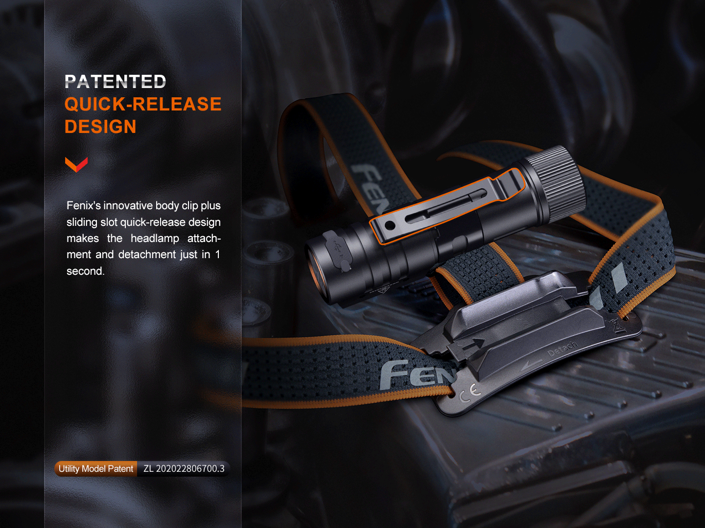 Fenix HM71R removable headband mount