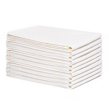 Organic Cotton Mart flour sack kitchen towels in natural cotton, stack of ten