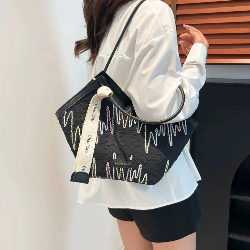 Women's Striped Handbag — view 4