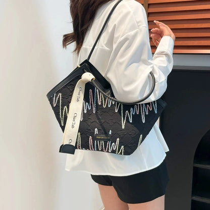 Women's Striped Handbag — view 4