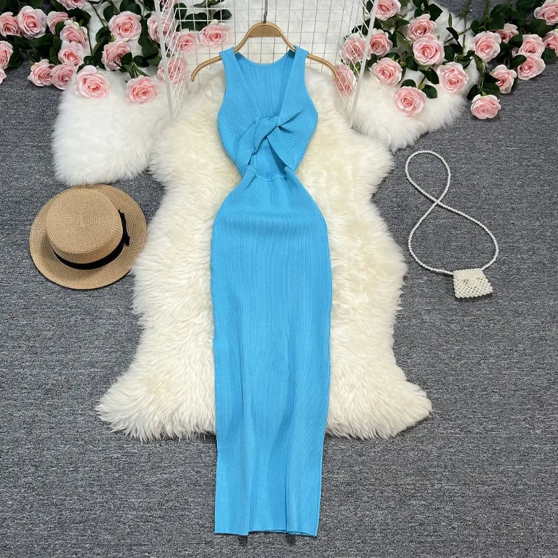 Women's Sleeveless Waist-Detail Dress — JSK-WF-079