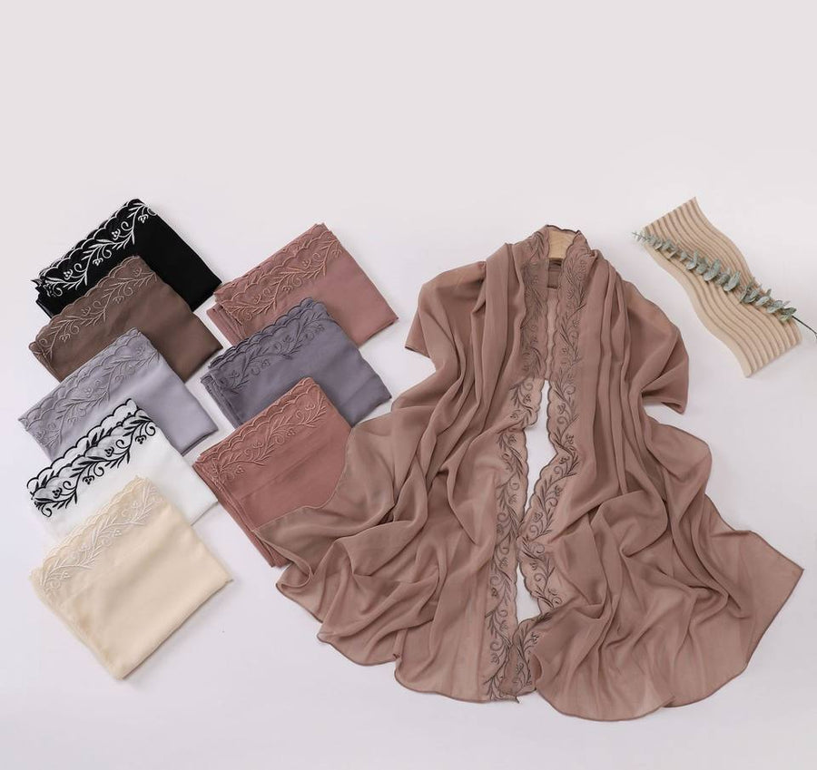 Women's Chiffon Lace-Trim Scarf — Style 2