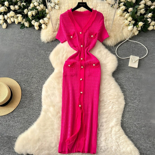Women's V-Neck Vintage Dress — view 1