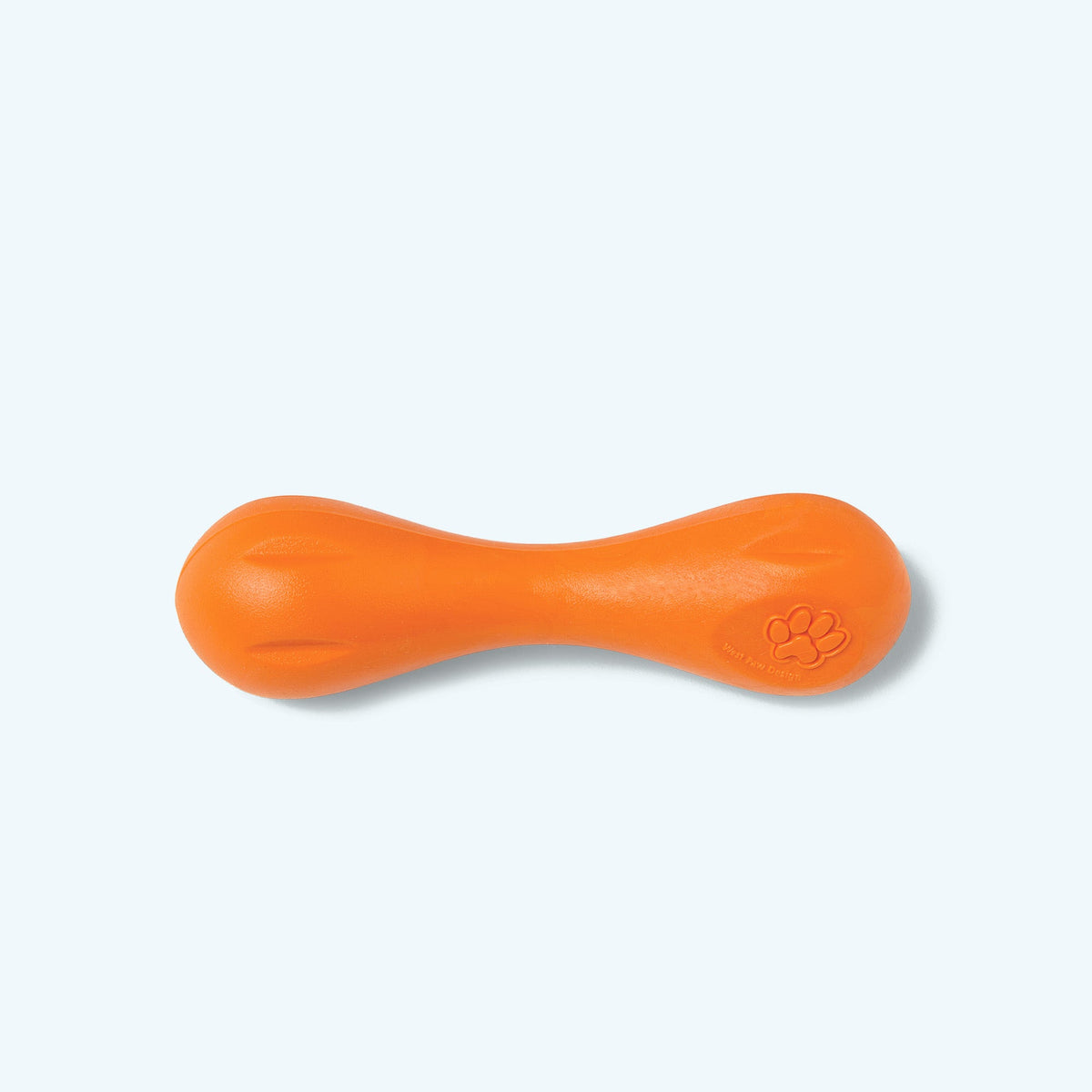 XS Tangerine West Paw Hurley dog toy.