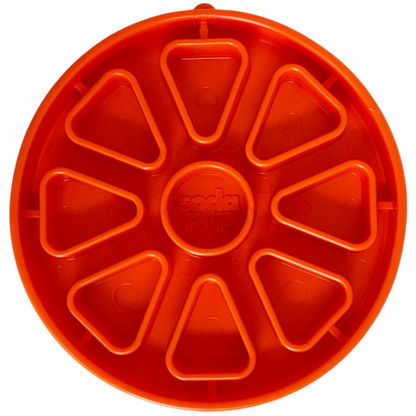 Orange Citrus Softie eTray viewed from above, with citrus-slice food wells; one tray included.