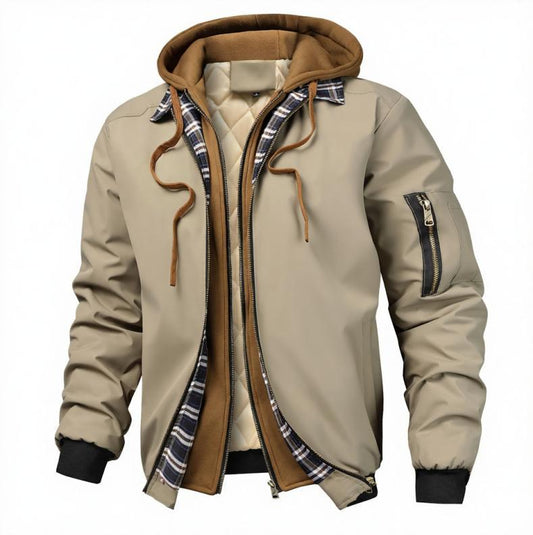 Men's hooded bomber jacket product preview