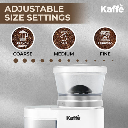 Supplier graphic showing coarse, medium and fine grind settings