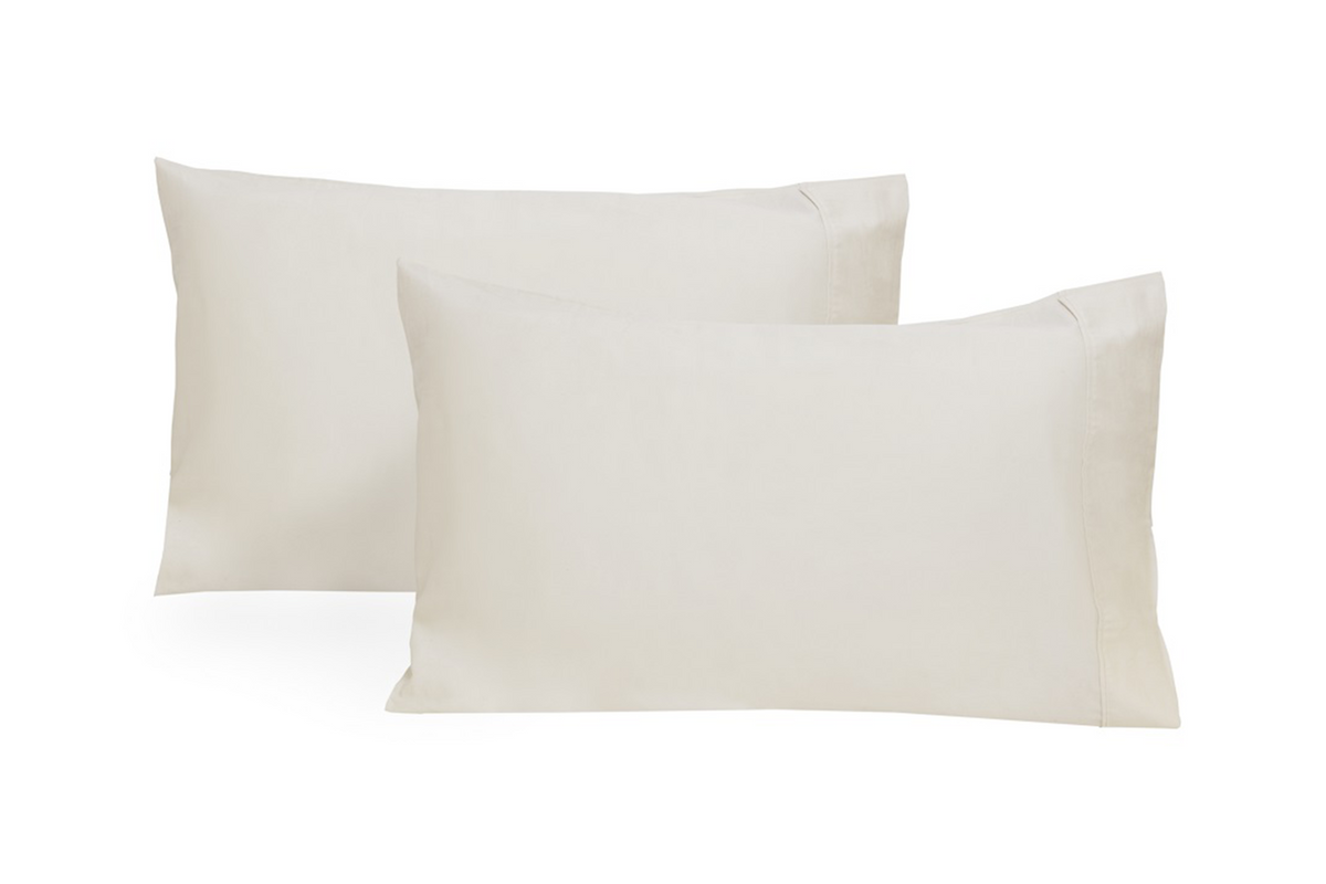 Two Natural Cotton organic cotton sateen pillowcases