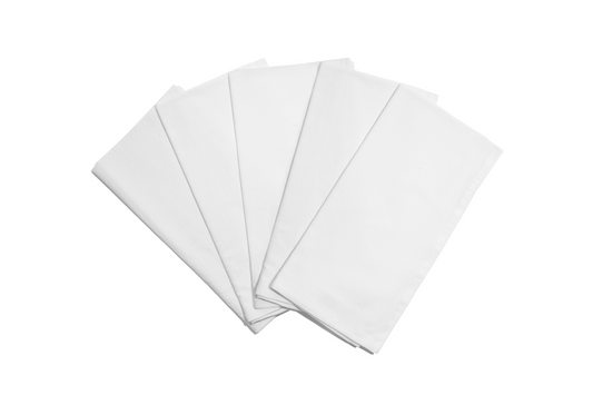 Organic Cotton Mart flour sack kitchen towels in white, set of five