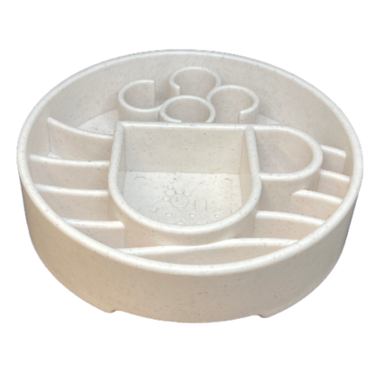 Angled side view of the single speckled Java eBowl
