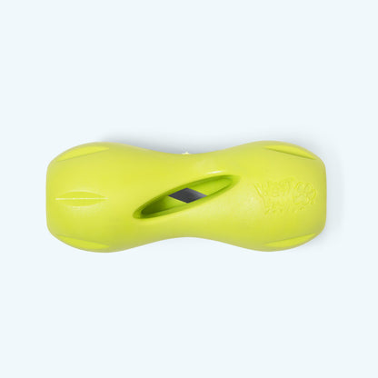 Granny Smith West Paw Qwizl treat toy, shown alone from a slightly different angle.