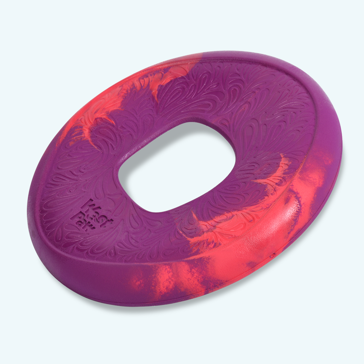 West Paw Sailz flying disc in Hibiscus pink and purple
