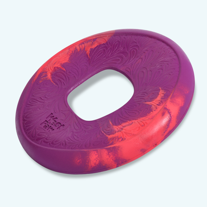 West Paw Sailz flying disc in Hibiscus pink and purple