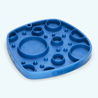 Marine Bubbles Feast Mat showing circular feeding wells.