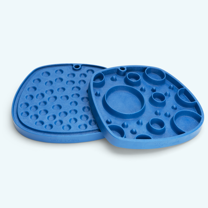 Marine Bubbles Feast Mat showing both textured sides; one mat is included.