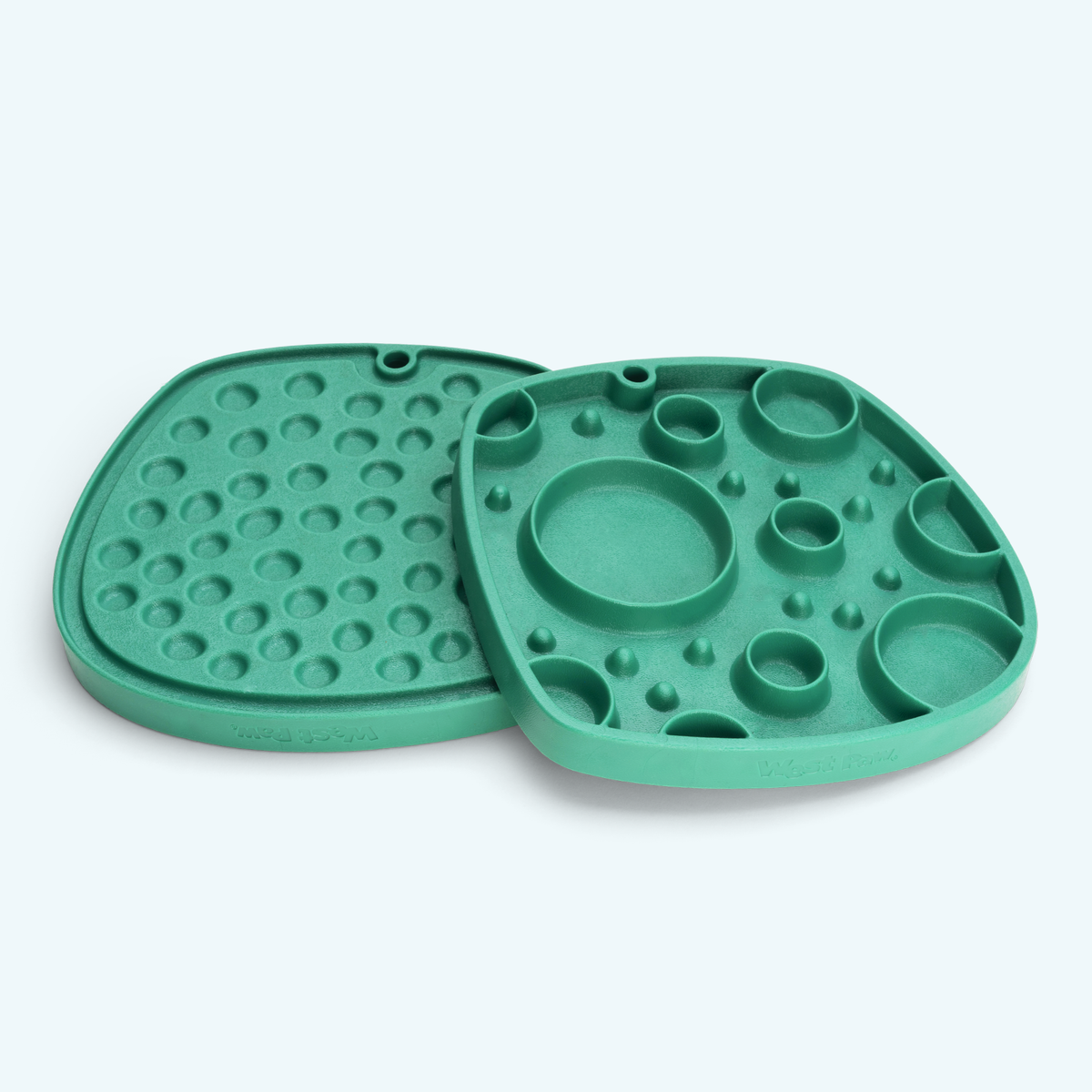 Kelp Bubbles Feast Mat showing both textured sides; one mat is included.