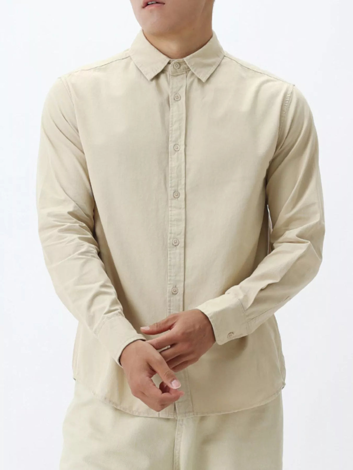 Men’s long-sleeve button-down shirt, alternate supplier view 3