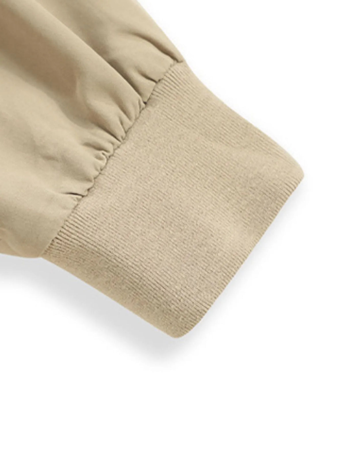 Apricot jacket ribbed cuff detail