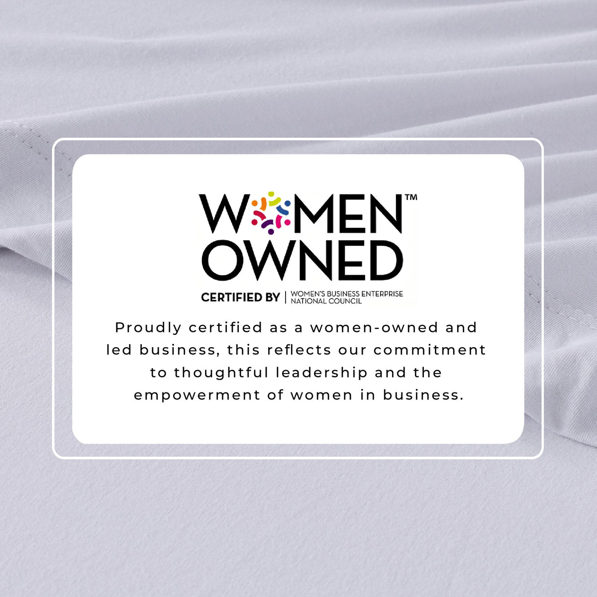 Great Bay Home Women Owned mark, certified by WBENC. The graphic describes the company as woman-owned and led.