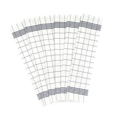 Windowpane Cotton Kitchen Towels — Set of 6