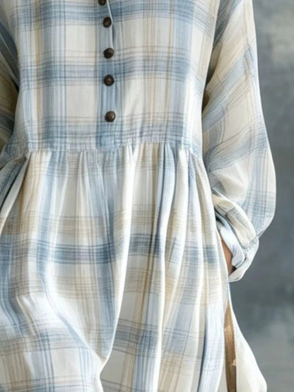 Cyra plaid button-down maxi shirt dress, product image 14 of 14