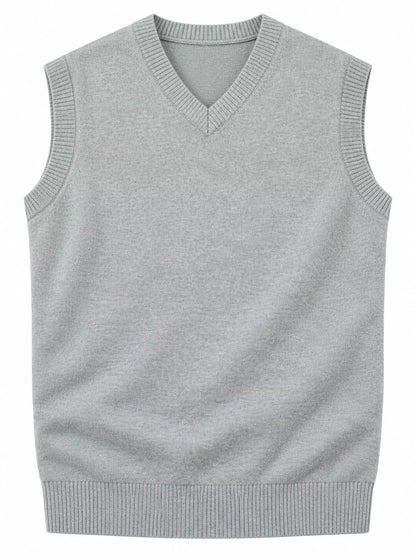 Men's V-neck sweater vest — product view 10; shirt and trousers not included