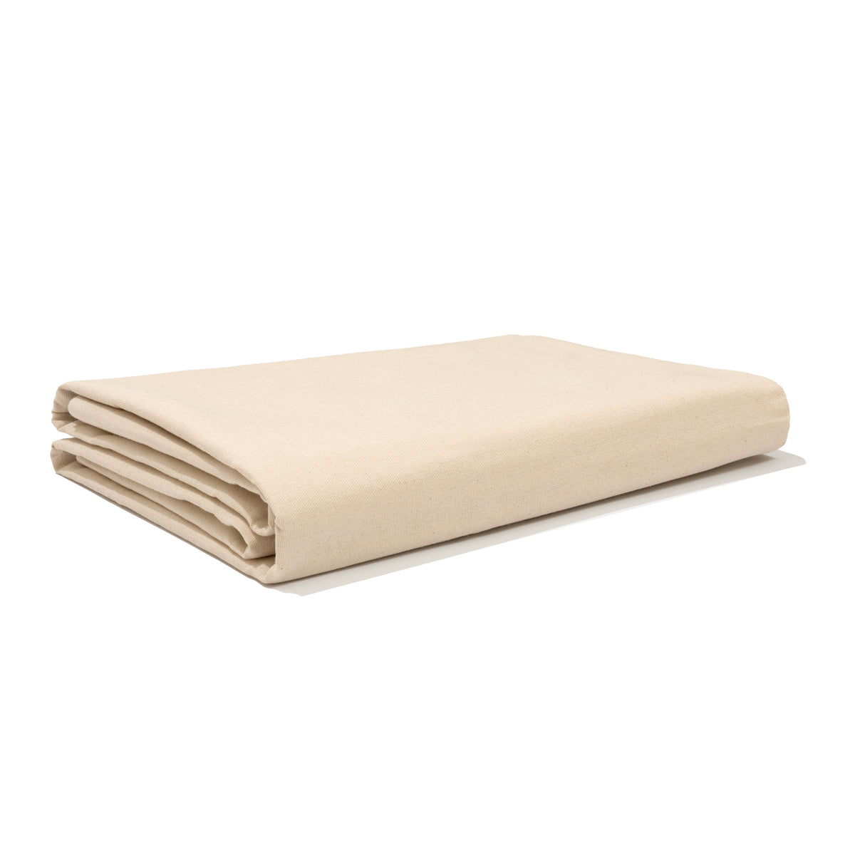 Folded natural cotton canvas fabric